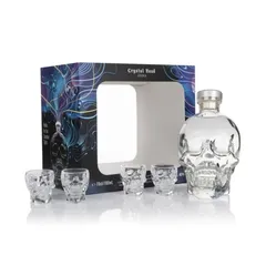 Crystal Head Vodka Gift Set with 4x Glasses Plain Vodka