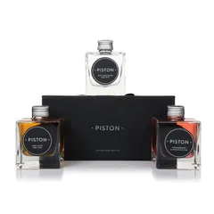 Piston The Original Trio Gin Gift Set (3 x 20cl) (No Box / Torn Label) Flavoured Gin