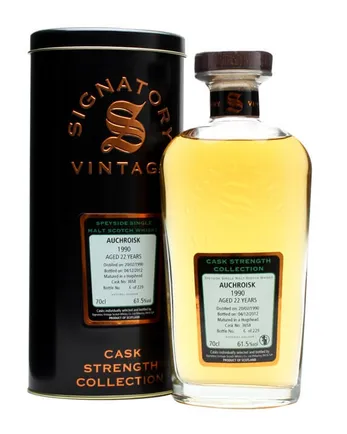 Auchroisk 1990 22 jaar oud Cask #3658 Signatory Cask Strength Collection