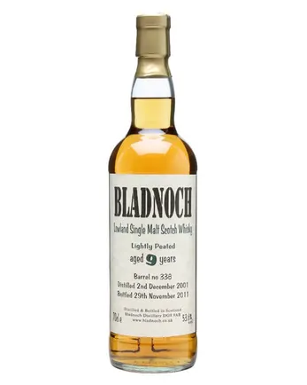 Bladnoch 2001 9 jaar oud Lightly Peated Cask #338