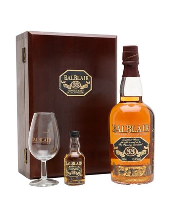 Balblair 33 jaar oud Gift Set Nosing Glass + Miniature
