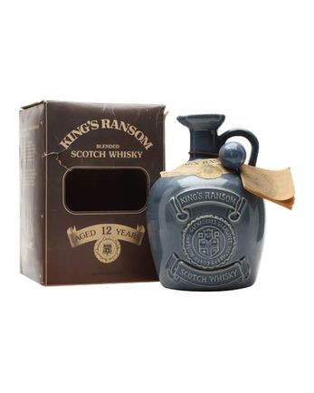 King's Ransom 12 jaar oud Bottled 1970s Blue Decanter