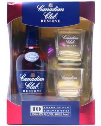 Canadian Club Reserve Gift Pack 10 jaar oud