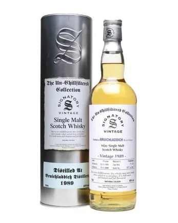 Bruichladdich 1989 19 jaar oud Signatory Un-Chillfiltered Collection