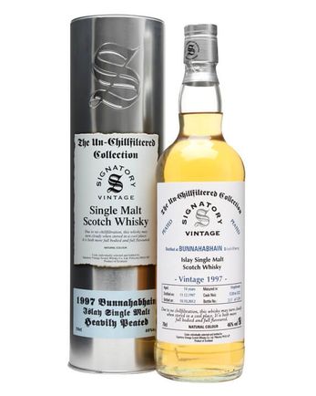 Bunnahabhain 1997 14 jaar oud Peated Cask #5520-2 Signatory Un-Chillfiltered Collection