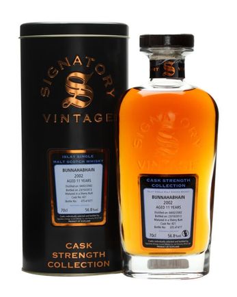Bunnahabhain 2002 11 jaar oud Sherry Butt Signatory Cask Strength Collection