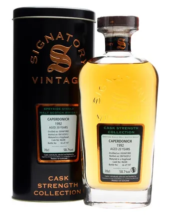 Caperdonich 1992 20 jaar oud Cask #46244 Signatory Cask Strength Collection