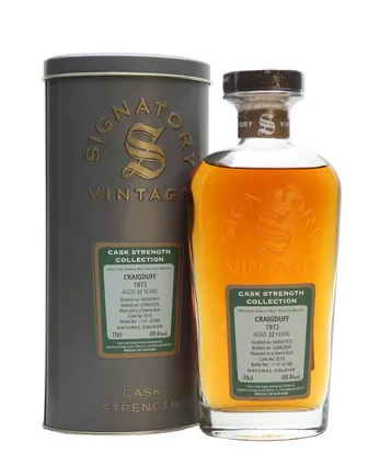 Craigduff 1973 32 jaar oud Sherry Butt Signatory Cask Strength Collection