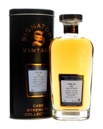 Caol Ila 1982 30 jaar oud Cask #6493 Signatory Cask Strength Collection