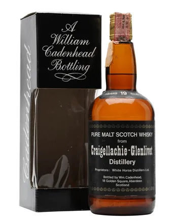 Craigellachie Glenlivet 19 jaar oud Bottled 1980s Cadenhead's
