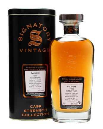 Dalmore 1990 21 jaar oud Cask #9423 Signatory Cask Strength Collection