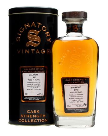 Dalmore 1990 21 jaar oud Sherry Butt #9426 Signatory Cask Strength Collection