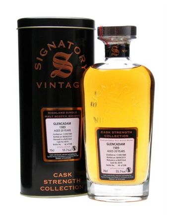 Glencadam 1989 20 jaar oud Cask #6019 Signatory Cask Strength Collection