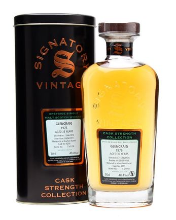 Glencraig 1976 35 jaar oud Cask #4259 Signatory Cask Strength Collection