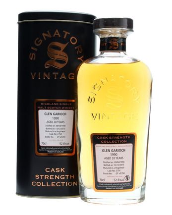 Glen Garioch 1990 20 jaar oud Cask #2750 Signatory Cask Strength Collection