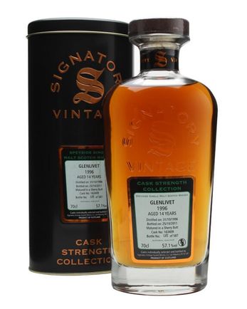 Glenlivet 1996 14 jaar oud Cask #163409 Signatory Cask Strength Collection