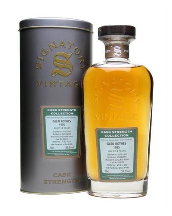 Glen Rothes 1995 14 jaar oud Bourbon Cask Signatory Cask Strength Collection
