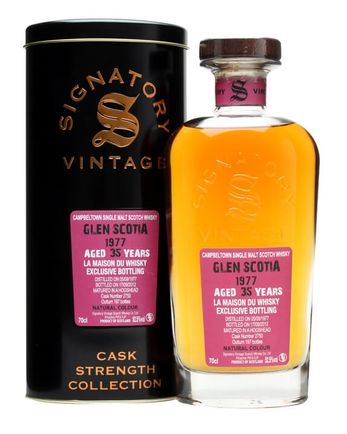 Glen Scotia 1977 35 jaar oud Cask #2750 Signatory Cask Strength Collection