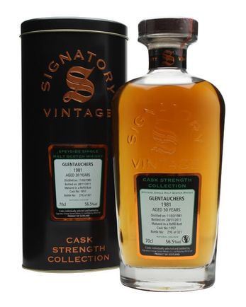 Glentauchers 1981 30 jaar oud Cask #1057 Signatory Cask Strength Collection