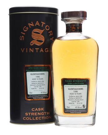 Glentauchers 1996 16 jaar oud Cask #1387 Signatory Cask Strength Collection