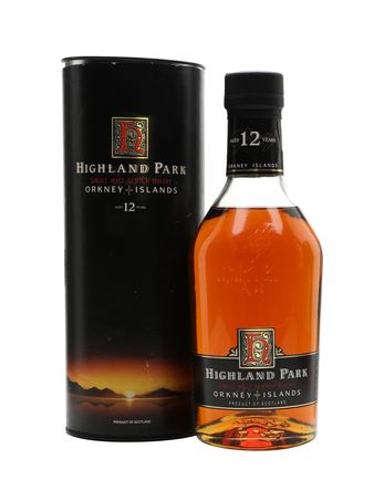 Highland Park 12 jaar oud Bottled 1990s (sunset packaging)