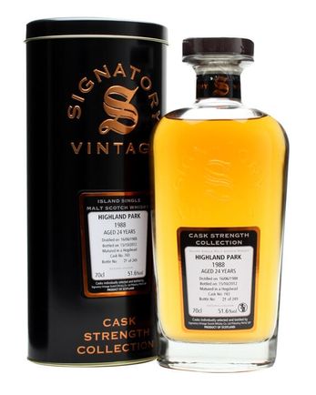 Highland Park 1988 24 jaar oud Cask #743 Signatory Cask Strength Collection