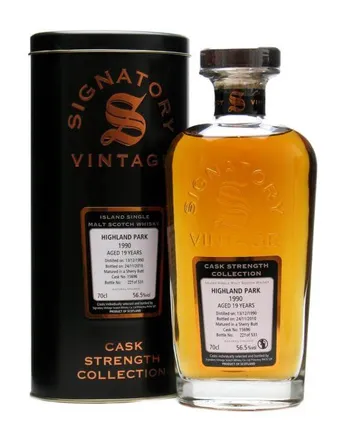 Highland Park 1990 19 jaar oud Sherry Butt #15696 Signatory Cask Strength Collection