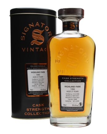 Highland Park 1990 21 jaar oud Cask #15694 Signatory Cask Strength Collection