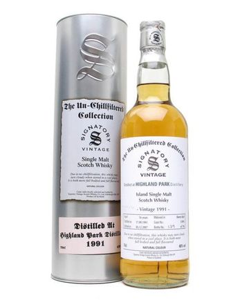 Highland Park 1991 16 jaar oud Un chillfiltered Signatory Un-Chillfiltered Collection