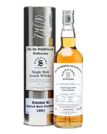 Highland Park 1991 20 jaar oud Un Chillfiltered Signatory Un-Chillfiltered Collection