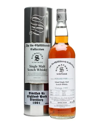 Highland Park 1991 21 jaar oud Butt #1372 Signatory Un-Chillfiltered Collection