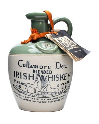 Tullamore Dew 12 jaar oud Ceramic Decanter Bottled 1960s