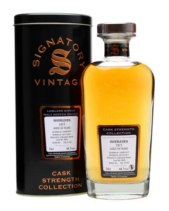 Inverleven 1977 34 jaar oud Cask #3605 Signatory Cask Strength Collection