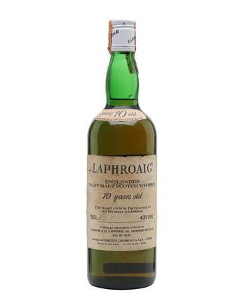 Laphroaig 10 jaar oud Unblended Bottled 1980s Cinzano