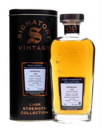 Laphroaig 1990 20 jaar oud Cask #86 Signatory Cask Strength Collection