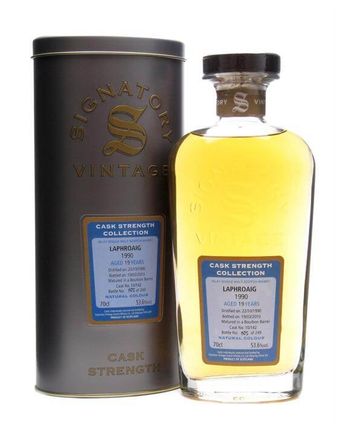Laphroaig 1990 19 jaar oud Cask 10 142 Signatory Cask Strength Collection