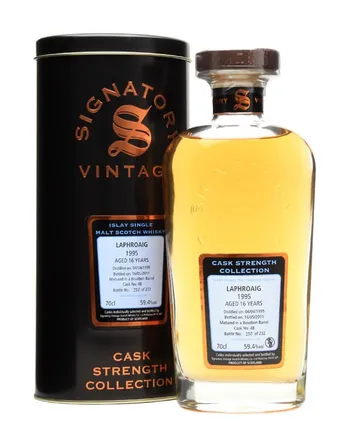 Laphroaig 1995 16 jaar oud Cask #48 Signatory Cask Strength Collection