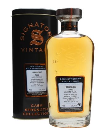 Laphroaig 1995 16 jaar oud Cask #47 Signatory Cask Strength Collection