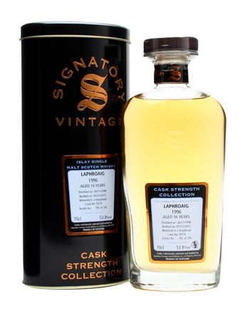 Laphroaig 1996 16 jaar oud Cask #8514 Signatory Cask Strength Collection