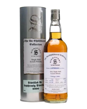 Laphroaig 2000 7 jaar oud Un Chillfiltered Bottled 2007 Signatory Un-Chillfiltered Collection