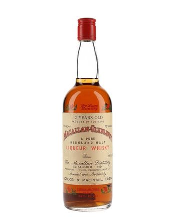 Macallan Glenlivet 12 jaar oud Liqueur Whisky Bottled 1960s Gordon & Macphail
