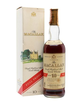 Macallan 10 jaar oud Full Proof Bottled 1980s