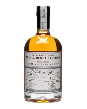 Miltonduff 1991 18 jaar oud Cask Strength Edition