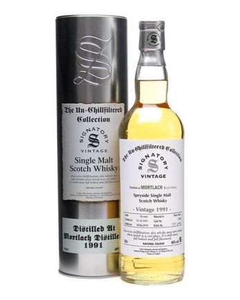 Mortlach 1991 18 jaar oud Sherry Butt Un Chillfiltered Signatory Un-Chillfiltered Collection