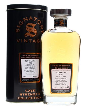 Fettercairn 1995 16 jaar oud Casks #405+6 Signatory Cask Strength Collection