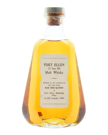 Port Ellen 12 jaar oud Queen's Visit to Distillery in 1980