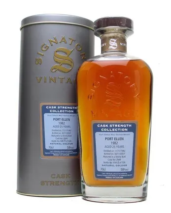 Port Ellen 1982 25 jaar oud Sherry Cask Signatory Cask Strength Collection Bottled 2007