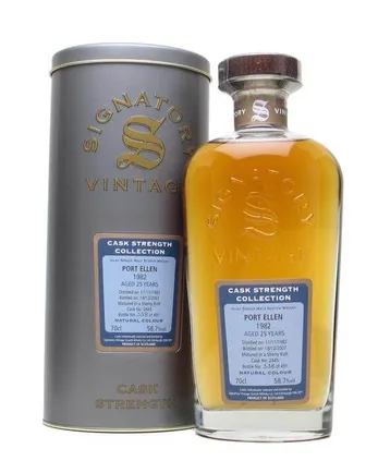 Port Ellen 1982 25 jaar oud Sherry Cask Signatory Cask Strength Collection