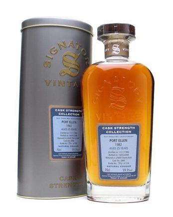 Port Ellen 1982 25 jaar oud Sherry Cask Signatory Cask Strength Collection Bottled 2008