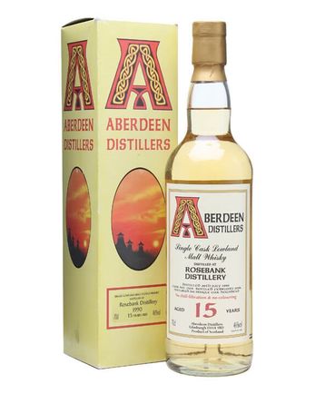 Rosebank 1990 15 jaar oud Aberdeen Distillers